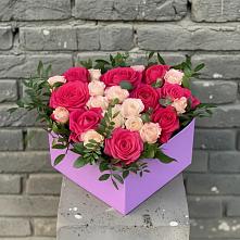 Цветочная композиция из Розы в коробке в Марьянской