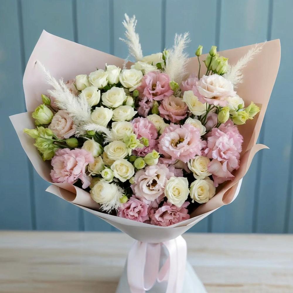 Букет цветов из: Альстромерии и Розы в Марьянской