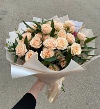 Букет Кремовые розы Латте в Марьянской