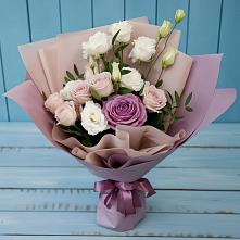 Букет цветов из:  Розы и Лизиантусы #REPLACE_PRED# Марьянской