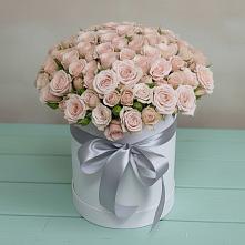 Цветочная композиция из Розы в шляпной коробке в Марьянской