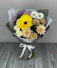 Букет цветов из:  Розы, Герберы и Хризантемы #REPLACE_PRED# Марьянской