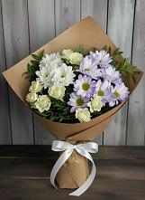 Букет цветов из:  Хризантемы и Розы в Марьянской