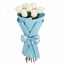 Букет 7 белых роз Проуд в Марьянской