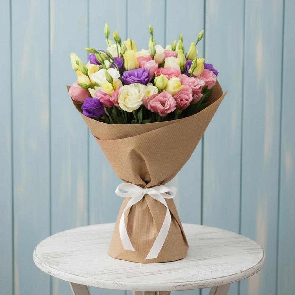 Букет цветов из: Лизиантусы в Марьянской