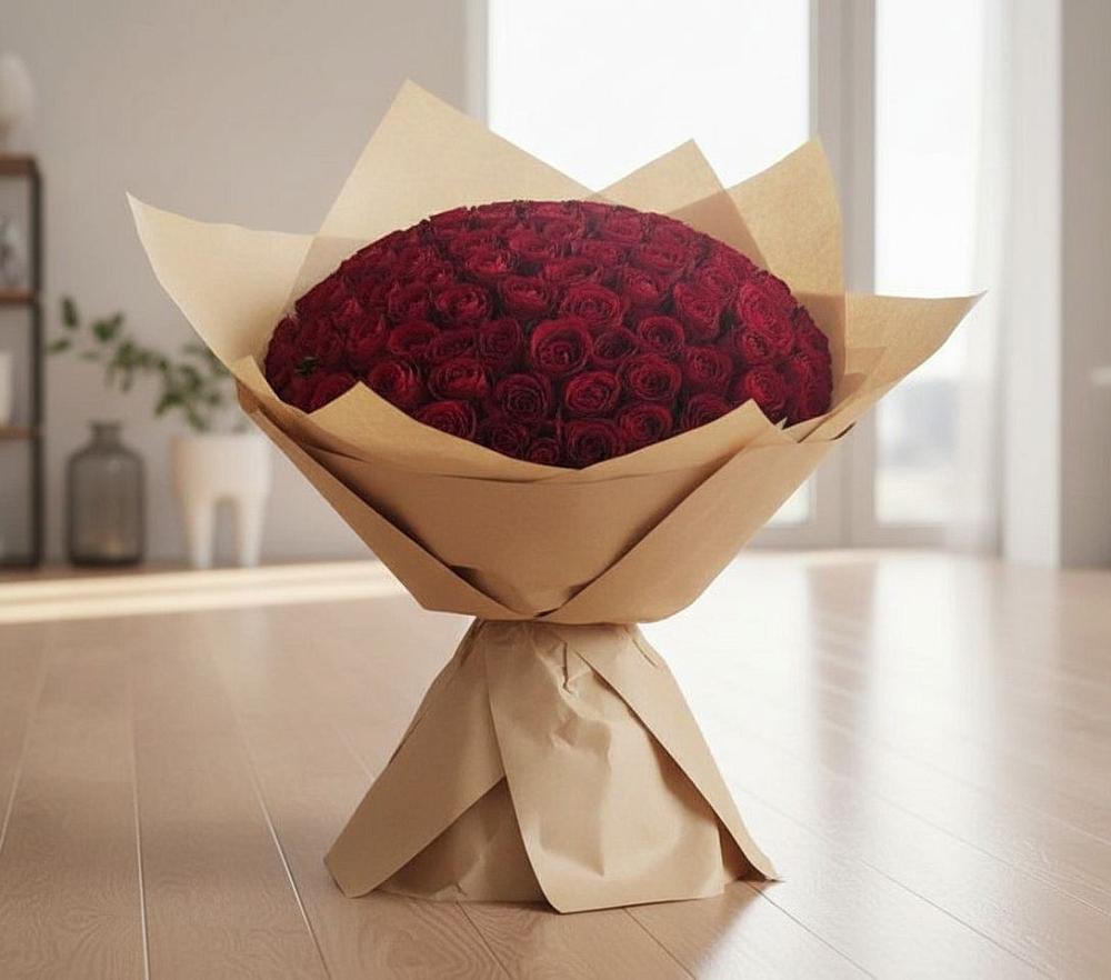 Букет 101 Красная роза в Марьянской