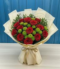 Букет цветов из:  Розы и Хризантемы в Марьянской