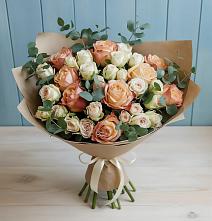 Букет цветов из:  Альстромерии и Розы #REPLACE_PRED# Марьянской